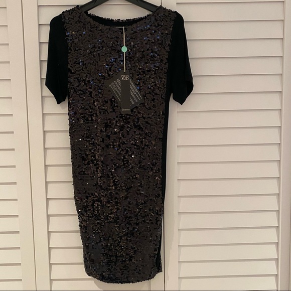 Plein Sud Black Sequin Dress IT 40 or US 4 - Picture 1 of 6